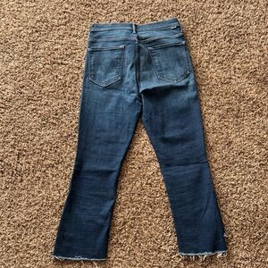 MOTHER Dark Blue Ankle & Cropped Jeans